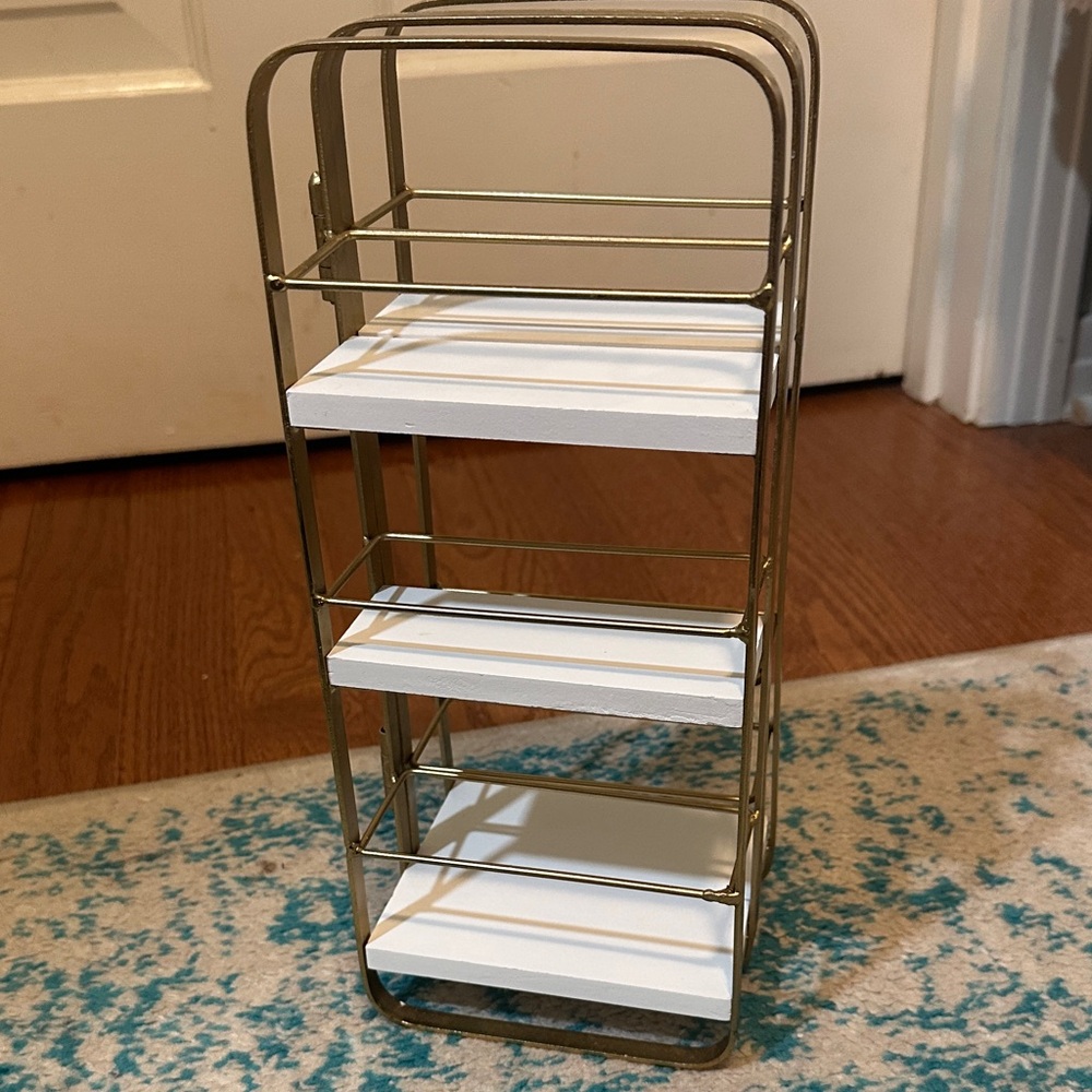 White & Gold 3-Tier Countertop Organizer - Home Storage & Organization